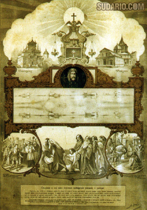 Poster antiguo de la Sábana Santa